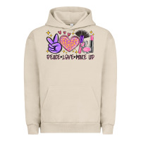 Pigment French Oak peace love make up Urban Hoodie - MaliasSmallBusiness