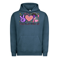 Pigment Midnight Navy peace love make up Urban Hoodie - MaliasSmallBusiness