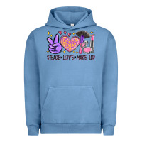 Peace Love Make Up Urban Hoodie | Teevron