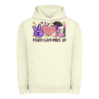 Pigment Pistachio peace love make up Urban Hoodie - MaliasSmallBusiness