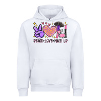 White peace love make up Urban Hoodie - MaliasSmallBusiness