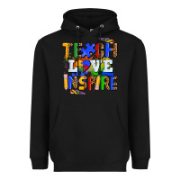 Black teach love inspire Heavyweight Hoodie - AdoDesignShop