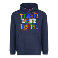 Navy teach love inspire Heavyweight Hoodie - AdoDesignShop