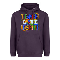 Plum teach love inspire Heavyweight Hoodie - AdoDesignShop