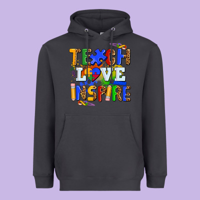 Teach Love Inspire Heavyweight Hoodie Designed By Adodesignshop