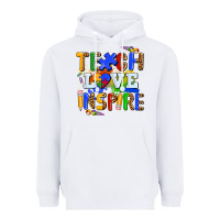 White teach love inspire Heavyweight Hoodie - AdoDesignShop