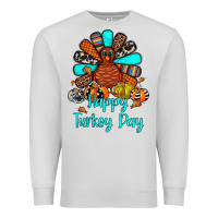 Dove Grey happy turkey day Premium Sweatshirt - JahusDesignShop
