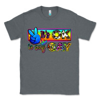 Charcoal Heather it's ok to say gay Classic Tee - Zillion Design Studio