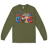 Army Green red white and cute billie wilder Long Sleeve Tee - texasbilliewilder