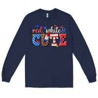 Navy red white and cute billie wilder Long Sleeve Tee - texasbilliewilder