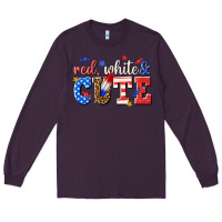 Plum red white and cute billie wilder Long Sleeve Tee - texasbilliewilder