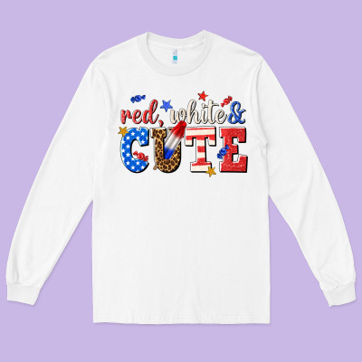 Long Sleeve Tee red white and cute billie wilder