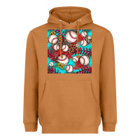 Meerkat baseball leopard turquoise sunflower seamless pattern Heavyweight Hoodie - JahusDesignShop