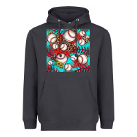 Smoke baseball leopard turquoise sunflower seamless pattern Heavyweight Hoodie - JahusDesignShop