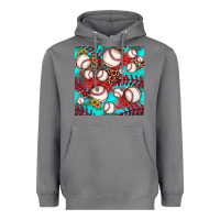 Storm baseball leopard turquoise sunflower seamless pattern Heavyweight Hoodie - JahusDesignShop