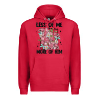 Cardinal less of me more of him Premium Hoodie - MaliasSmallBusiness