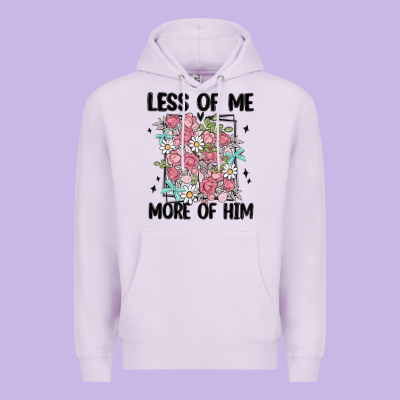 Less Of Me More Of Him Premium Hoodie Designed By Maliassmallbusiness