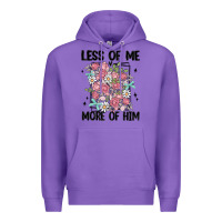 Purple less of me more of him Premium Hoodie - MaliasSmallBusiness