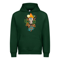 Forest Green free spirit bull skull Urban Hoodie - MaliasSmallBusiness