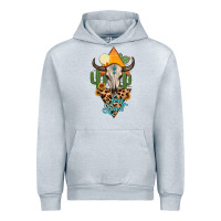 Heather Grey free spirit bull skull Urban Hoodie - MaliasSmallBusiness
