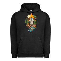 Pigment Black free spirit bull skull Urban Hoodie - MaliasSmallBusiness