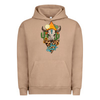 Pigment Burro free spirit bull skull Urban Hoodie - MaliasSmallBusiness