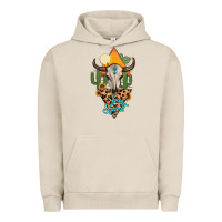 Pigment French Oak free spirit bull skull Urban Hoodie - MaliasSmallBusiness