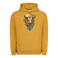 Pigment Peanut Butter free spirit bull skull Urban Hoodie - MaliasSmallBusiness