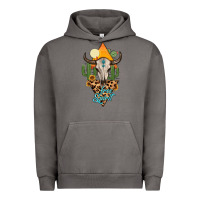 Pigment Tornado free spirit bull skull Urban Hoodie - MaliasSmallBusiness