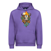 Tulip free spirit bull skull Urban Hoodie - MaliasSmallBusiness