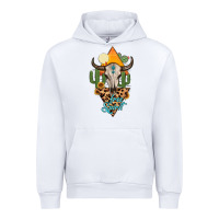 White free spirit bull skull Urban Hoodie - MaliasSmallBusiness