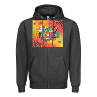 Charcoal Heather best teacher ever Zipper Hoodie - Zillion Design Studio