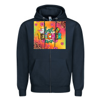 Navy best teacher ever Zipper Hoodie - Zillion Design Studio