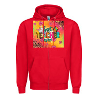 Red best teacher ever Zipper Hoodie - Zillion Design Studio