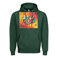 Sports Green best teacher ever Zipper Hoodie - Zillion Design Studio