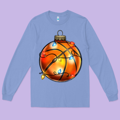 Christmas Baskeball Long Sleeve Tee Designed By Zillion Design Studio