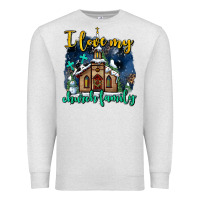 Oatmeal Heather Christmas church and snow   ı love my church family Premium Sweatshirt - AdoDesignShop