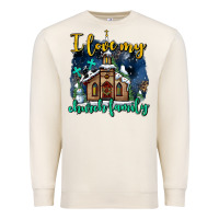 Sandshell Christmas church and snow   ı love my church family Premium Sweatshirt - AdoDesignShop