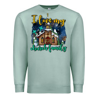 Seafoam Christmas church and snow   ı love my church family Premium Sweatshirt - AdoDesignShop