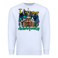 Christmas Church And Snow   ı Love My Church Family Premium Sweatshirt | Teevron