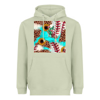 Baseball Leopard Turquoise Cactus Sunflower Seamless Pattern Heavyweight Hoodie | Teevron