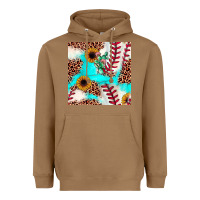 Toasted Coconut baseball leopard turquoise cactus sunflower seamless pattern Heavyweight Hoodie - JahusDesignShop