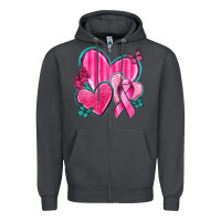 Smoke Breast Cancer Hearts Zipper Hoodie - texasbilliewilder