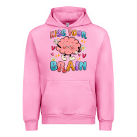 Fuchsia Pink kiss your brain Urban Hoodie - MaliasSmallBusiness