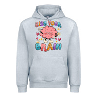 Heather Grey kiss your brain Urban Hoodie - MaliasSmallBusiness