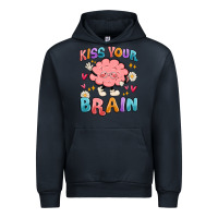 Navy kiss your brain Urban Hoodie - MaliasSmallBusiness