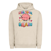 Pigment French Oak kiss your brain Urban Hoodie - MaliasSmallBusiness