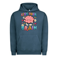 Pigment Midnight Navy kiss your brain Urban Hoodie - MaliasSmallBusiness