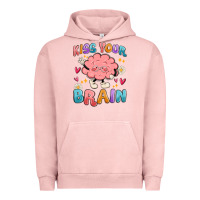 Pigment Salmon kiss your brain Urban Hoodie - MaliasSmallBusiness