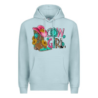 Blue Mist cow girl western boots Premium Hoodie - MaliasSmallBusiness